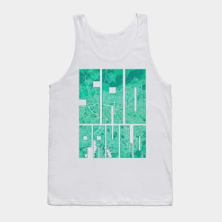 Sao Paulo, Brazil City Map Typography - Watercolor Tank Top